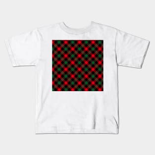 Pride Of Scotland Tartan Green Red And Black Kids T-Shirt